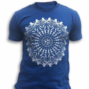 Cool blue reptile Mandela tee shirt